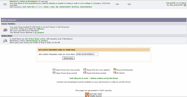 Discussion Forum Website Frontpage Bottom